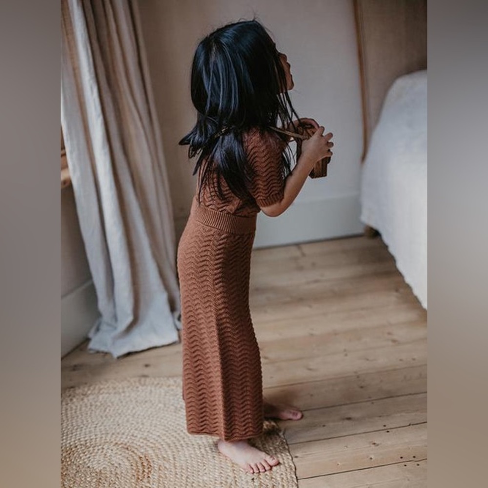 The Simple Folk Organic Knit Trousers | Mocha